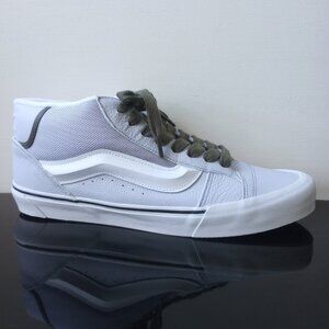 Vans Women's Knu Leather/Textile Sneaker with Utility Lace in Nice Halogen Blue